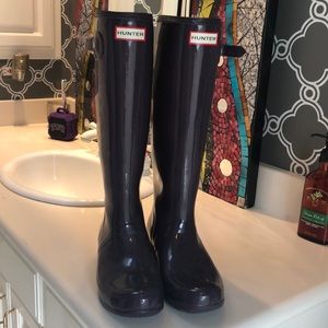 Purple Hunter Boots size 8
